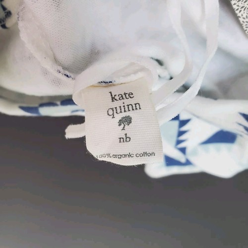 Kate Quinn Elf Hat- Newborn Size - Organic Cotton Blue Picnic Quilt Pattern NWT - Picture 5 of 6