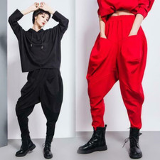 Fashion Women's Hiphop Street Harem Pants Loose Drop Crotch Clubwear Trouser 