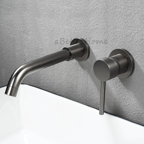 Rubinetto miscelatore acqua lavandino bagno lavandino diffuso 2 fori parete - Foto 12 di 13