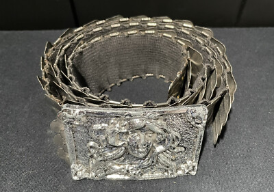 Vintage Silver Tone Fish Scale Stretch Womans Figure Hook  display picture 1