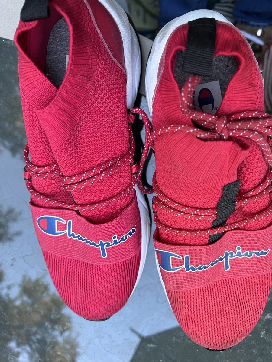 mens size 8 red chamoion athletic shoes