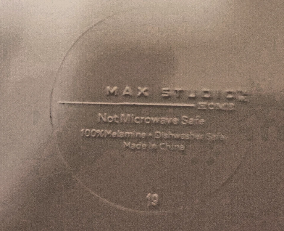 "Platos de melamina Fresh Lemons de MAX STUDIO - Juego de 6 - Estilo plato de papel - 8""" Foto 3 de 4