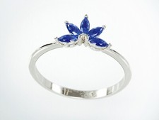 Blue Sapphire Sterling Silver Ring
