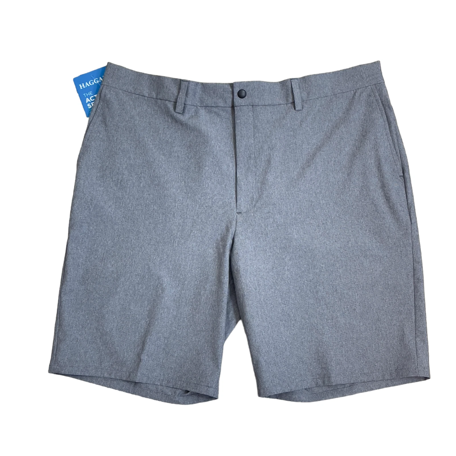 Haggar Mens 38 The Active Series Cruise Hybrid Short Heather Quick Dry