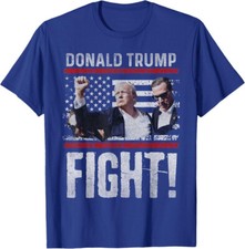 Donald Trump Fist American Flag Trump Fight Gift Unisex T-Shirt