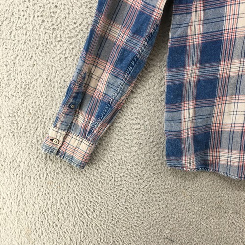 Retrofit Button Up Shirt Mens L Multicolor Plaid Cotton Long Sleeve Collared - Picture 15 of 19