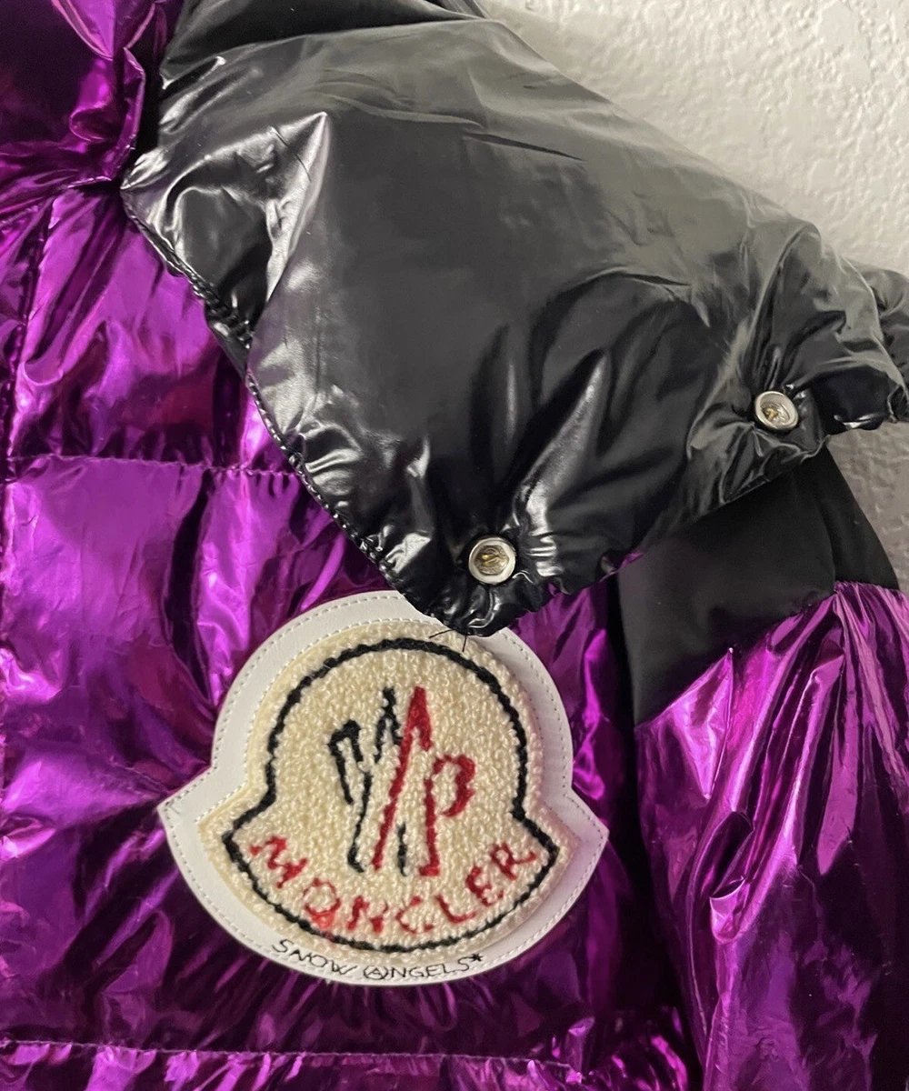 Moncler Genuis X Palm Snow Angels Shiny Purple Puffer Jacket Size 1 Rare