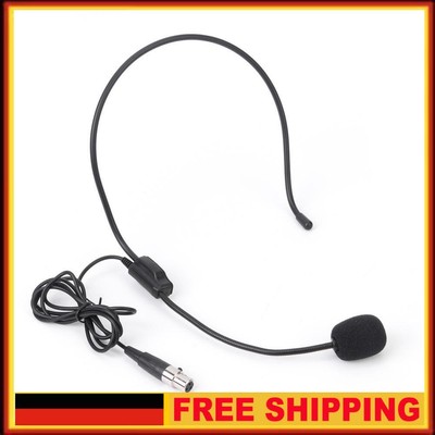 3-poliges Mini-XLR-TA3F-Kopfb��gelmikrofon f��r kabellosen Taschensender
