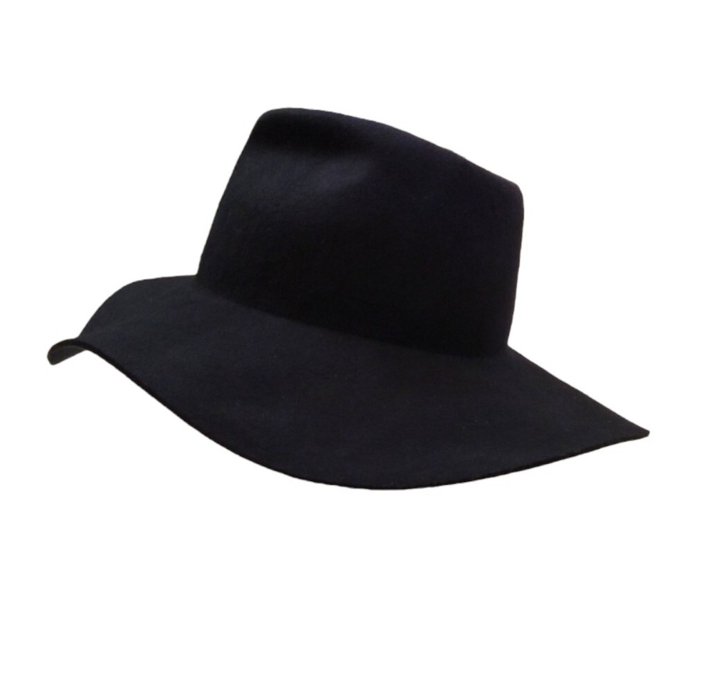 Madewell Biltmore 100% Wool Felt Fedora Hat Size M/L Floppy  display picture 1
