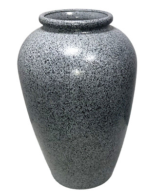 1980s Studio Nova Handmade Stoneware Vase Gray Blue Portugal MCM