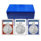 3pc Set - 2026 (W) $1 1-oz American Silver Eagle PCGS MS70 FDOI West Point