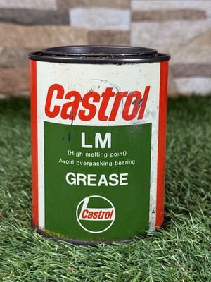 Vintage Castrol Castrolease LM Fettdose noch teilweise voll Pfund 1 Pfund schöne Dose