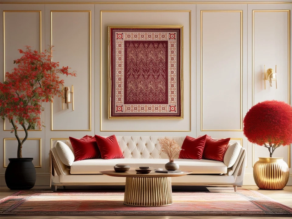 Islamic Wall Tapestry - Quran Wall Hanging, Arabic Calligraphy art - Image 3 of 4