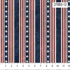 Stars Stripes Patriotic cotton fabric Northcott 27883-12