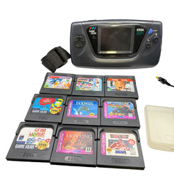 Sega Game Gear with Games and Accessories CONSOLE NOT WORKING