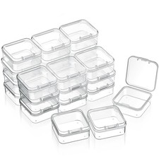 SATINIOR 24 Packs Small Clear Plastic Beads Storage 1.7 x x 0.8 in,