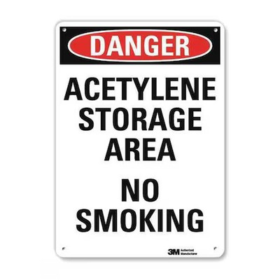 Lyle U3-1085-Ra_10X14 Danger No Smoking Sign, 10'' H, 10'' W,  Vertical