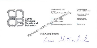 Original Autogramm Gero Miesenböck Neurophysiologe /// Autograph signiert 351620