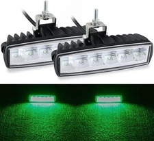 LED Green Hunting Fishing Lights 2Pcs 30W 6Inch Waterproof Driving Fog Green