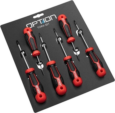 OPTION Torx Schraubendrehersatz 4 teilig - Größe T15 T20 T25 T30 - Torx S