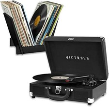 Journey  Bluetooth Suitcase Record Player with Matching Bridge Stand