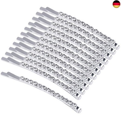 HQdeal 12 Stücke Kristall Haarnadeln, Strass Bobby Pin, Diamant Haarspangen, 