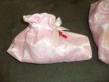 ADULT BABY SISSY PINK LACY LOCKABLE BOOTIES SATIN LINED M/L