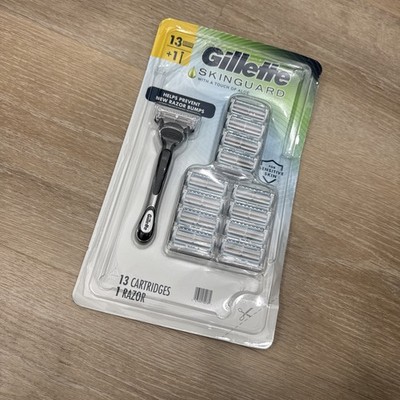 Gillette Skinguard Razor with Aloe Sensitive Skin + 13 refill Cartridges Blade