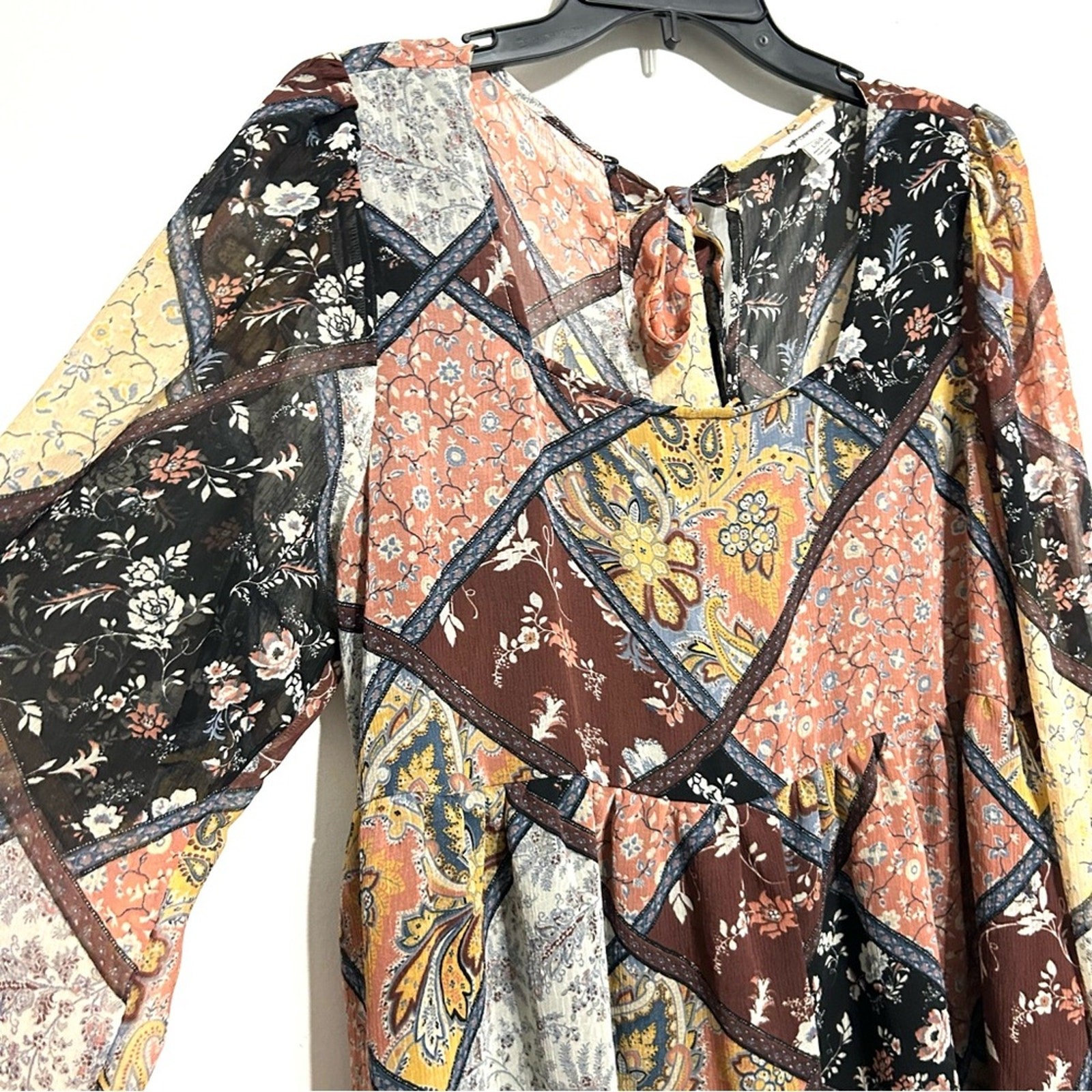 American Eagle multicolor patchwork tie back baby… - image 4