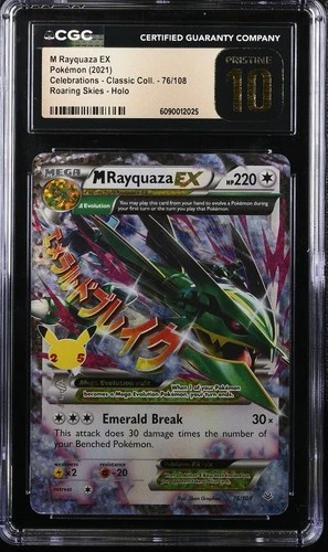 2021 POKEMON CELEBRATIONS CLASSIC COLLECT M RAYQUAZA EX 76/108 CGC 10 PRISTINE