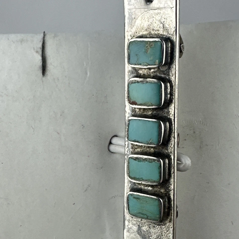 美丽复古天然美国纯银 2.75 英寸领带夹条绿宝石 — 第 4/4 张图片