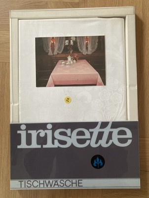 ''Irisette - Tischwäsche''  Damast Tischdecke - 130 x 225 cm - weiß - NEU