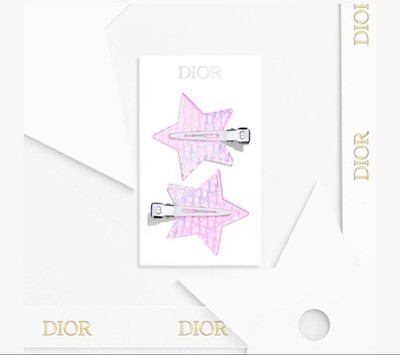 Dior Transparent Pink Star Hair Clip Set Of 2 , Limited Summer 2026