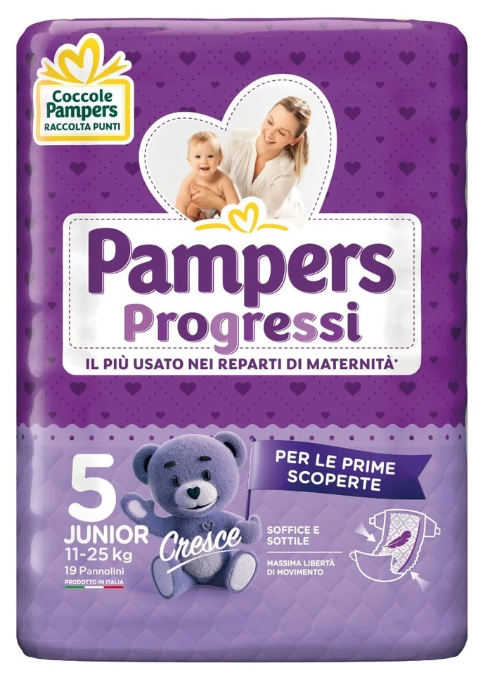Pampers Progressi 5 11-25 Kg. 20 Pièces Couches Fabriquées En Italie - Photo 1/3