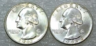 1961-D & 1962-D Washington Silver Quarter BU Frosty lot of 2 coins #L379