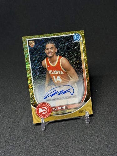 2025 Bowman Chrome Asa Newell Rookie Auto Gold Shimmer 49/50