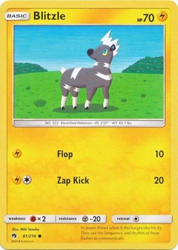 Blitzle - 81/214 - Common (Mp) Lost Thunder - Lightning Pokémon