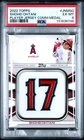 PSA 7 ex-mt 2022 TOPPS PLAYER JERSEY COMMEMORATIVE MEDALLION JNMSO SHOHEI OHTANI