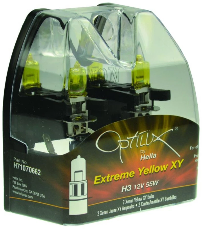 Hella Optilux H3 12V/55W XY Extreme Yellow Bulb * Fits Select Mercedes-Benz and — 第 4/4 张图片