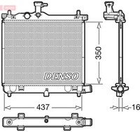 Denso MotorküHler WasserküHler DRM41009 FüR Hyundai I10 1 PA