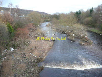 Foto 12x8 Der Fluss Calder nach den Überschwemmungen, Elland Das schaut nach unten c2016