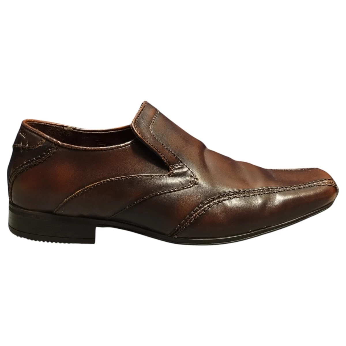Mocassini uomo slip on classico sportivo in vera pelle di nappa blu navy cucitur