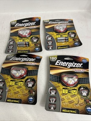 4x Energizer Vision HD 180 Lumens LED Headlamps   Industrial   New 