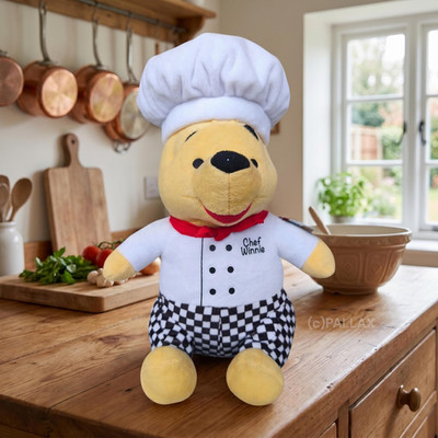 DISNEY`S WINNIE POOH ALS KOCH PLÜSCH KUSCHELTIER 35 CM / WHITEHOUSE
