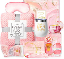 Self Care Gifts for Women | Get Well Soon Care Package with Luxury Flannel Blank