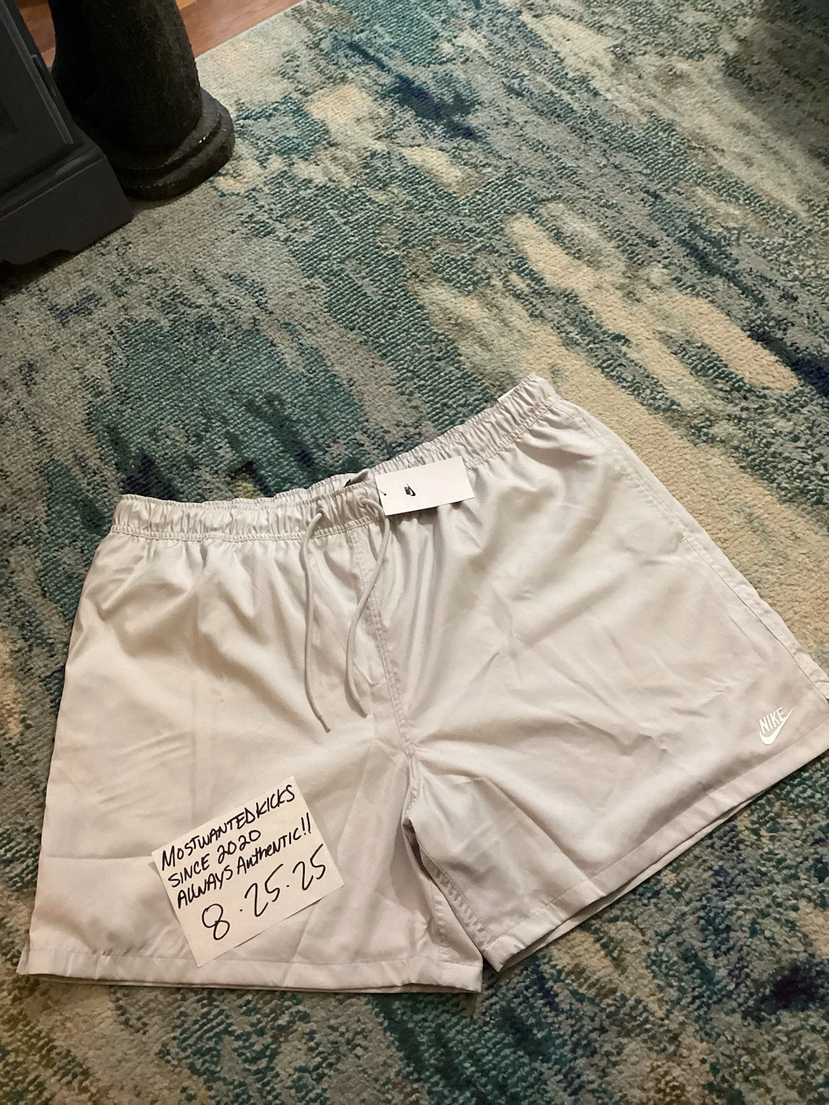 NWT Nike Sportswear Sport Essentials Woven Flow Pure Platinum Shorts Mens Sz XXL