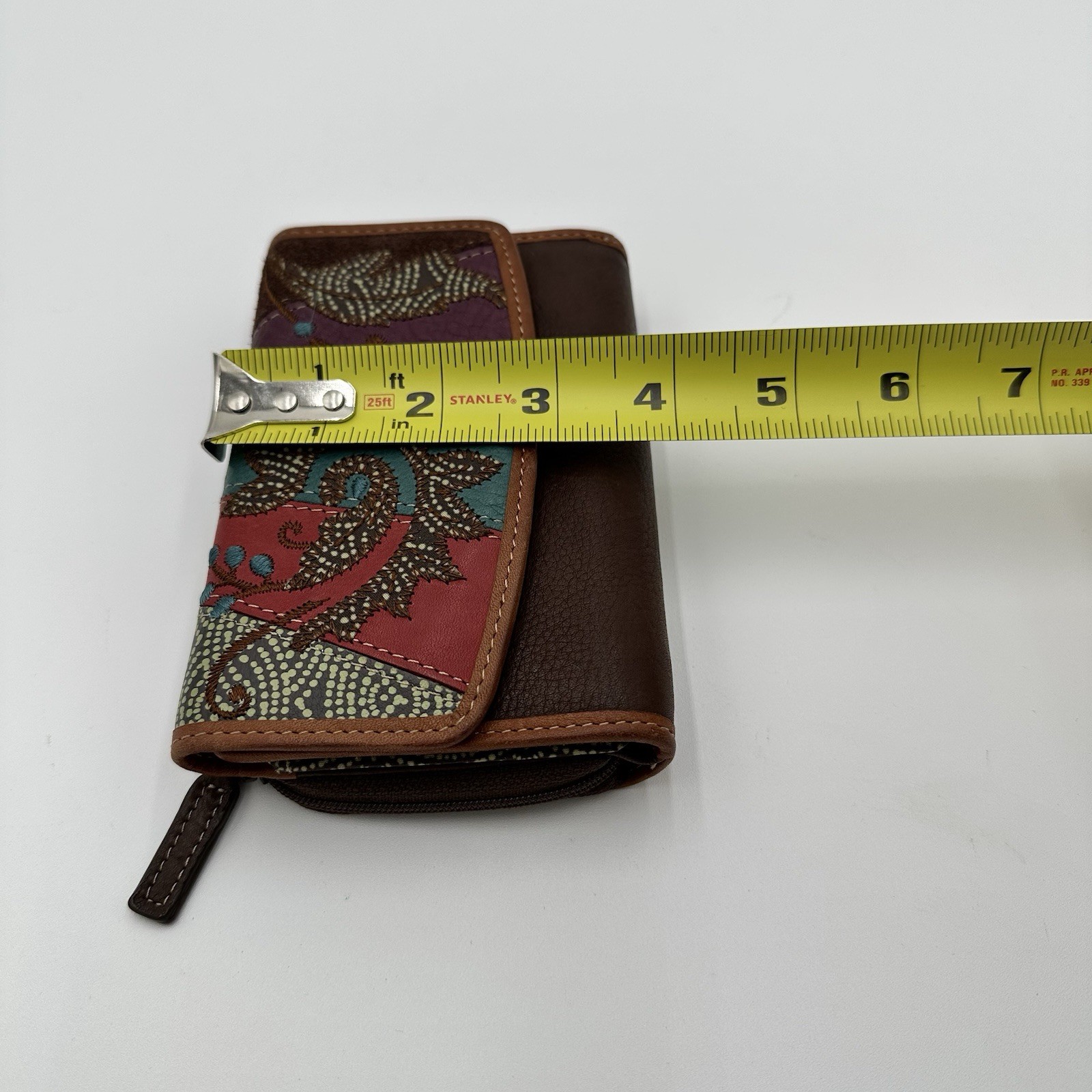 Fossil Wallet Women’s Patchwork Leather E2 Embroi… - image 7