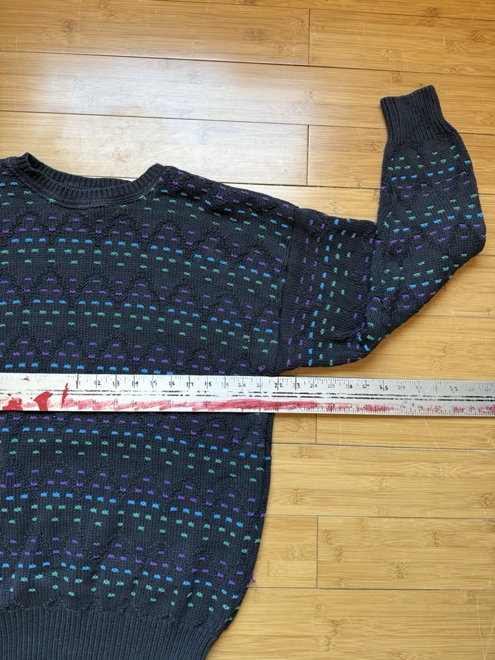 Suéter vintage anos 90 malha pendleton multicolorido estilo vovô tamanho grande - Imagem 4 de 4