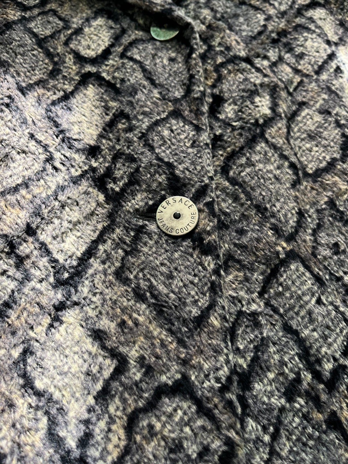 Versace Jeans Couture Python Fur Coat Archival Cl… - image 6