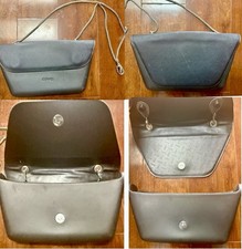 Borsa a tracolla O Bag Italia nera impermeabile personalizzabile catena argento